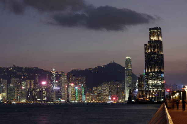 istock Hong Kong Island Skyline at Night 1175919681