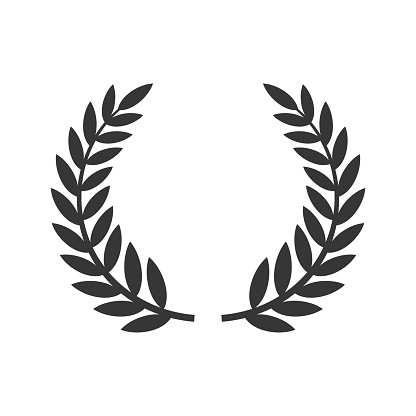 Circular Laurel Foliate Icon. Film Festival Award. Vector illustration