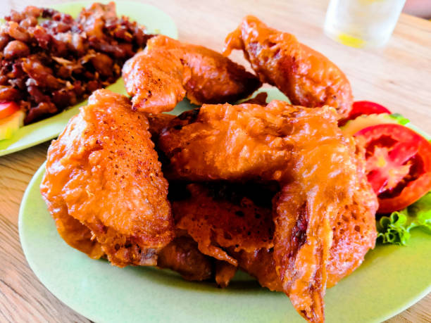 istock Crispy fried chicken wings on a plate 1175923810
