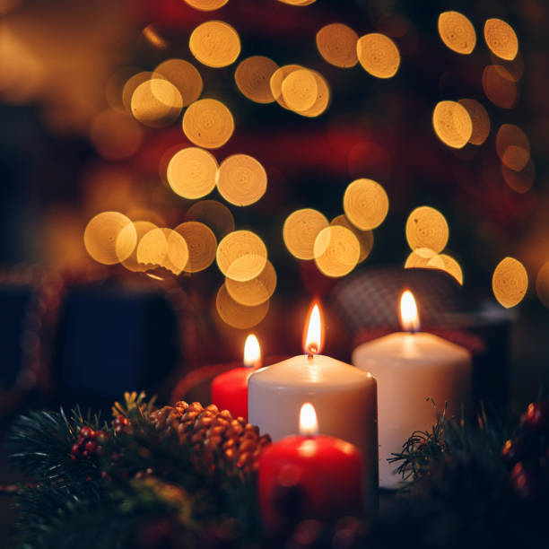 istock Christmas Decoration with Ornaments and Candles 1175925711