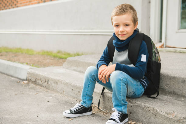 istock Time for school A boy on the first day 1175934278