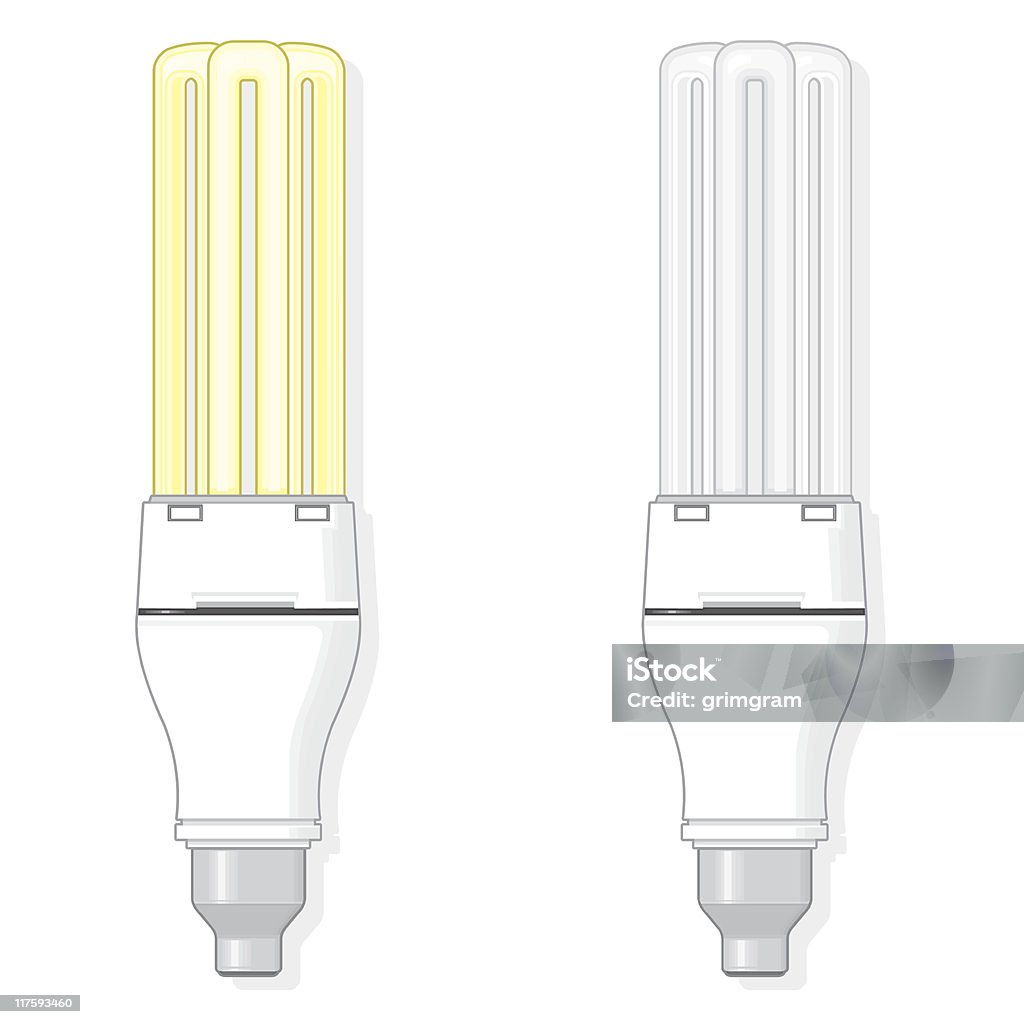 에너지 절감 전구 - 로열티 프리 0명 벡터 아트