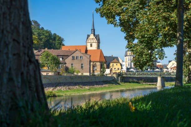 istock Gera Thuringia - district Untermhaus with river white magpies in Hofwiesenpark 1175942276