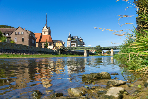 Gera Thuringia - district Untermhaus with river weisse Elster in Hofwiesenpark