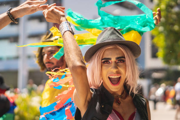 istock Euphoric Drag Queen at Gay Parade 1175946442