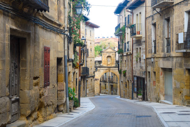 street of labastida town in la rioja, Spain