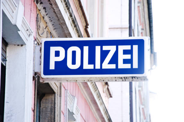 istock Police station sign in Germany 1175950424