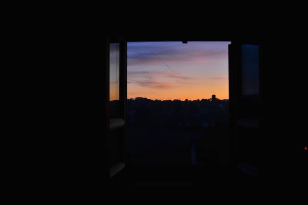 istock the sunset landscape in the village 1175951094