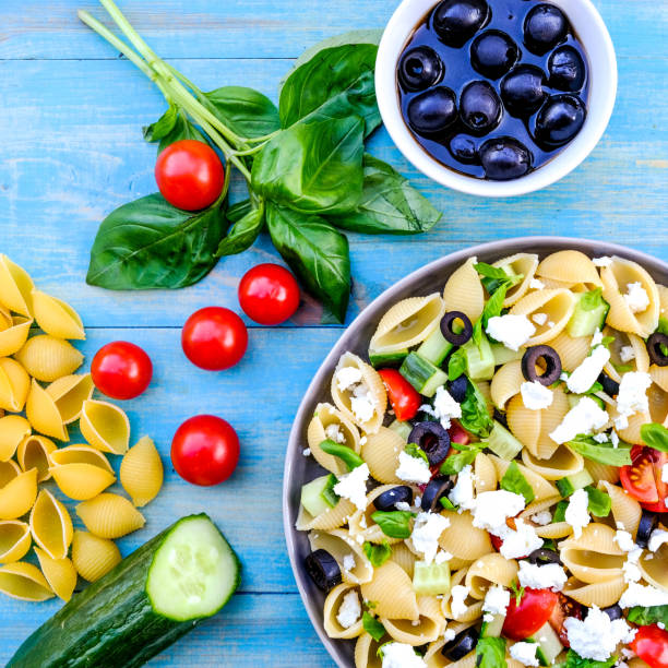 istock Mediterranean Style Greek Pasta Salad with Conchiglie Pasta 1175953049
