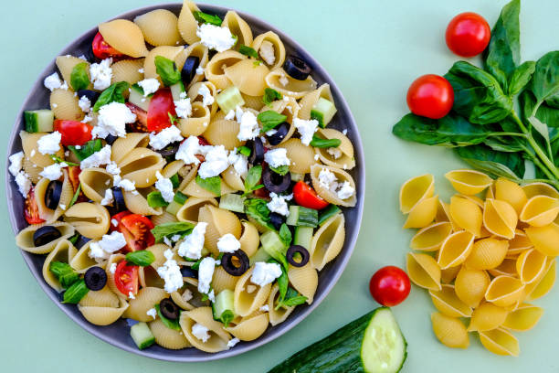 istock Mediterranean Style Greek Pasta Salad with Conchiglie Pasta 1175953059