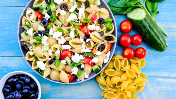 istock Mediterranean Style Greek Pasta Salad with Conchiglie Pasta 1175953070