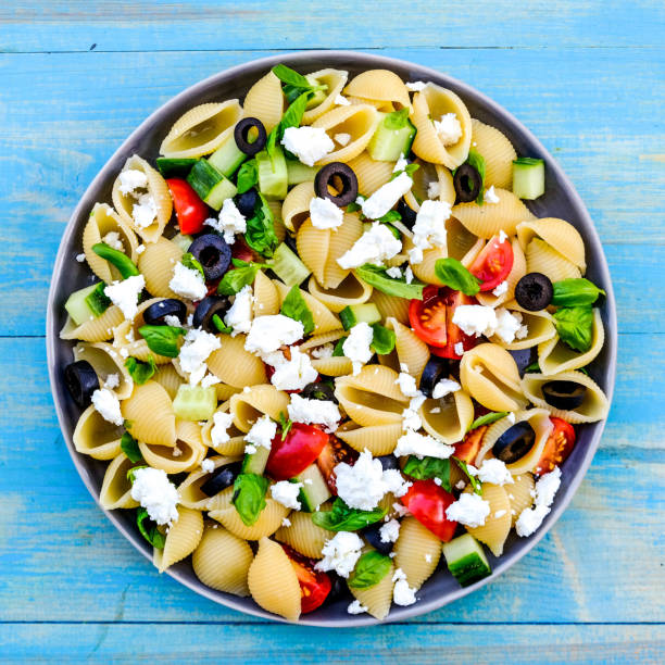 istock Mediterranean Style Greek Pasta Salad with Conchiglie Pasta 1175953071