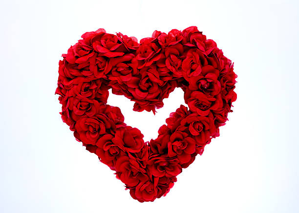 Red Rose Heart stock photo