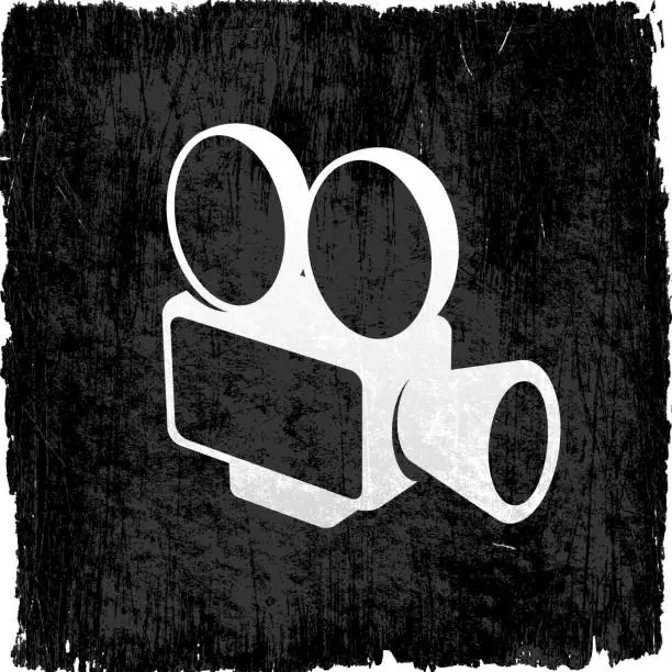 Vector illustration of film camera on royalty free vector Background