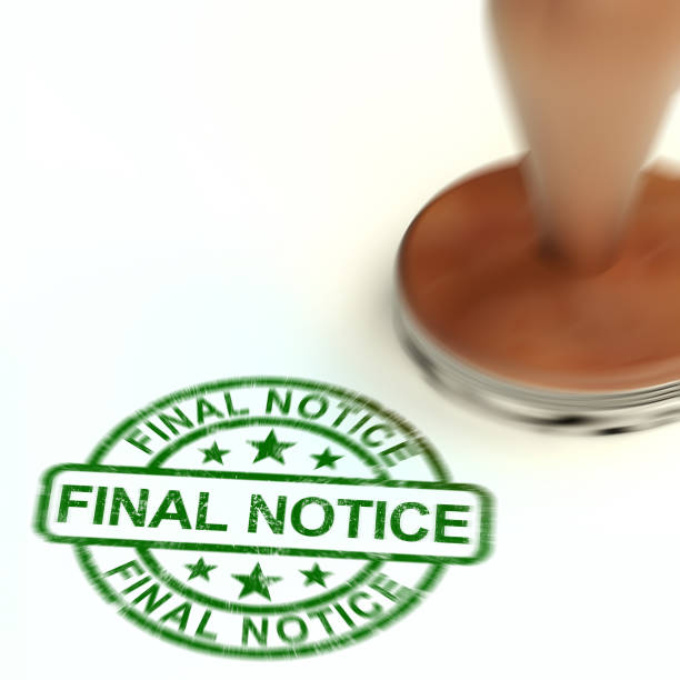 istock Final notice warning means caution as final payment or bill overdue - 3d illustration 1175961758