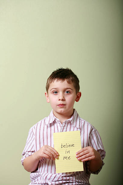 istock Boy with a Message of Success 117596750