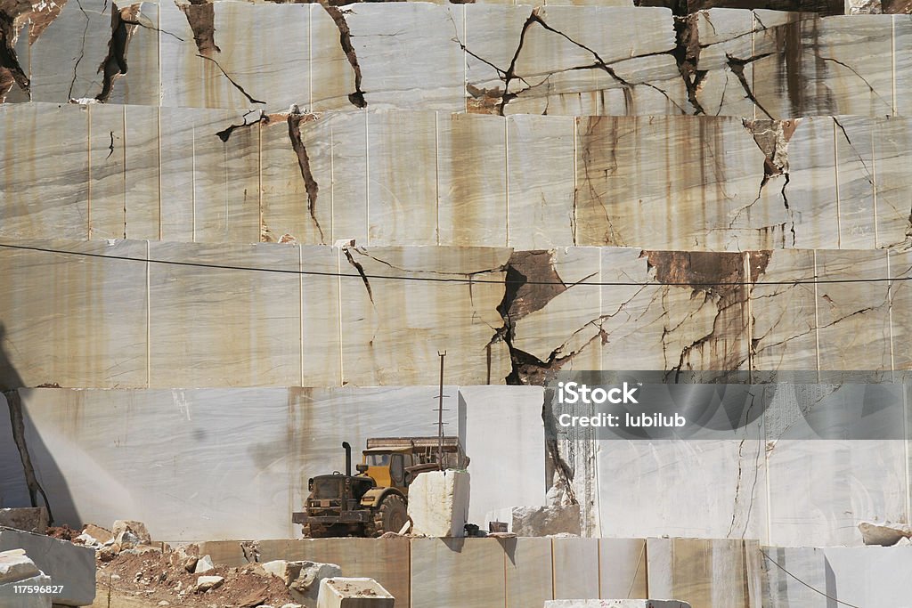 흰 대리석 Quarry 그리스 (시리즈 - 로열티 프리 건설 기계류 스톡 사진