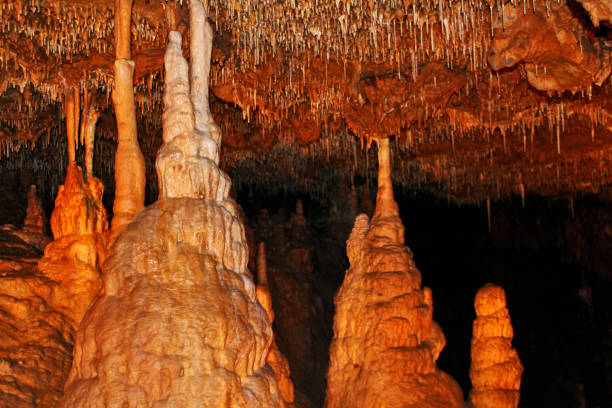 istock Stalactites, stalagmites and stalagnates in the cave 1175975578