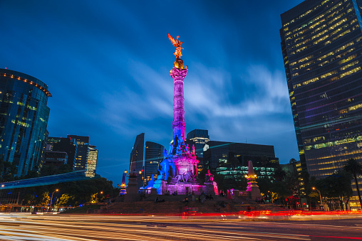 The Angel of Independence in Mexico City, Mexico.