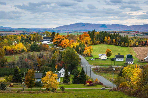 Canadian Autumn The countryside of New Brunswick, Canada, in autumn. new brunswick canada photos stock pictures, royalty-free photos & images