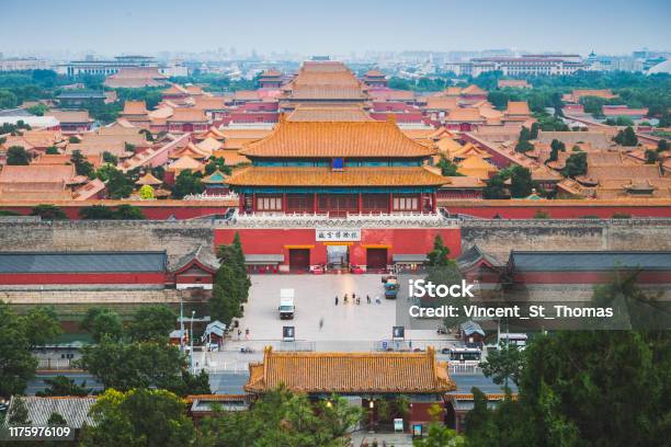 Forbidden City Stock Photo - Download Image Now - Aerial View, Ancient, Architecture