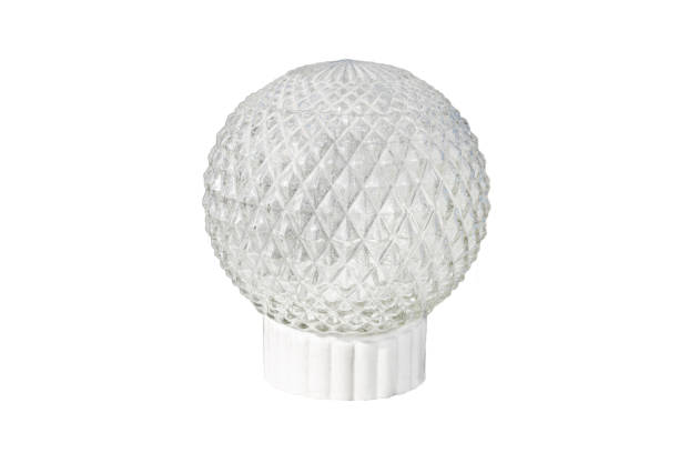istock Glass, translucent lamp shade in white, isolated on a white background with a clipping path. 1175981587