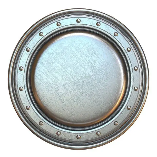 Photo of Simple metal shield round shape 3D