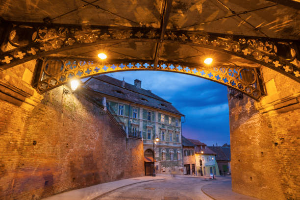 Bridge of Liars in Sibiu. \nSibiu, Sibiu County, Romania.