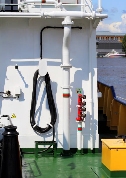istock Fire fighting equipment on board the ship 1176015359
