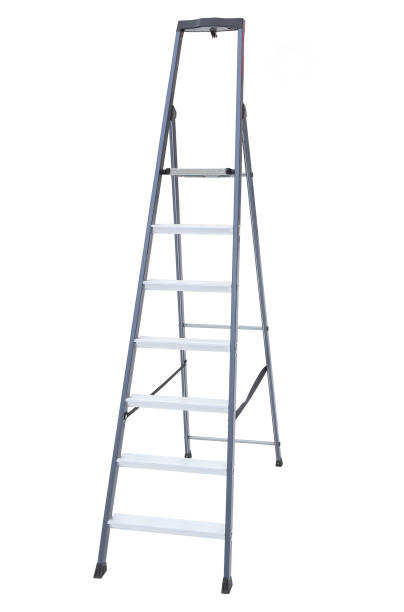istock Aluminum metal step-ladder 1176018058