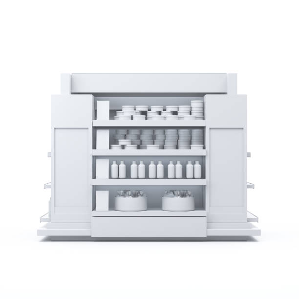 istock Blank beauty store products on shelves 1176020229