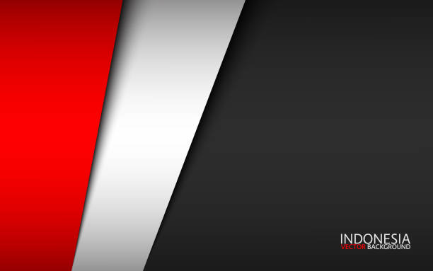 istock Modern vector background with Indonesian colors and grey free space for your text, overlayed sheets of paper in the look of the Indonesian flag, Made in Indonesia 1176022039