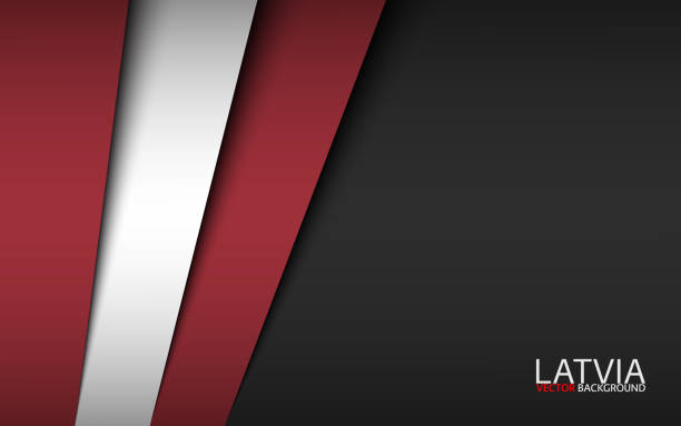 istock Modern vector background with Latvian colors and grey free space for your text, overlayed sheets of paper in the look of the Latvian flag, Made in Latvia 1176023884