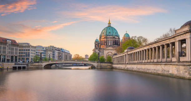 istock Berlin skyline with Spree river at sunset twilight 1176032717