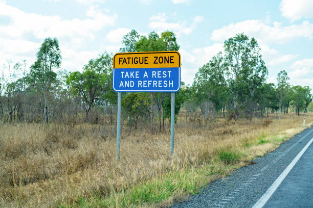 istock Fatigue Zone Road Sign 1176033483