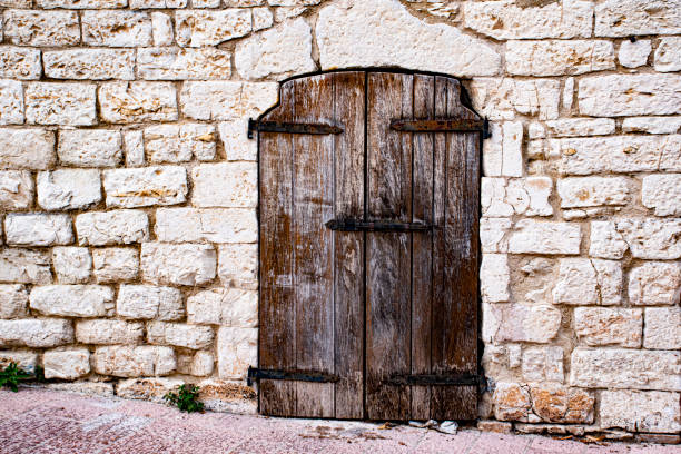 istock Small wooden door 1176043946