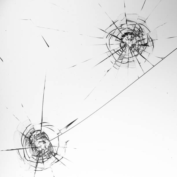 istock Cracked glass on a white background texture 1176050285