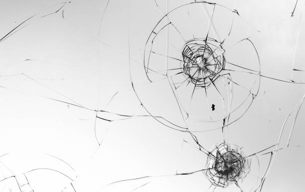 istock Cracked glass on a white background texture 1176050994