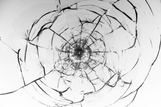 istock Cracked glass on a white background texture 1176050997
