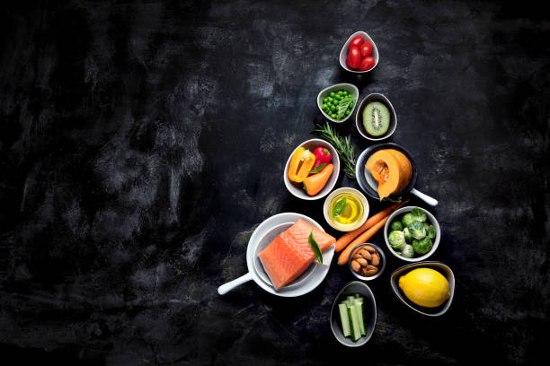 istock Christmas tree made from healthy food 1176053286