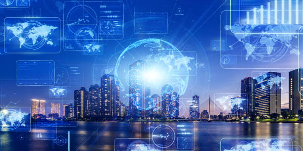 istock Smart city and communication network concept. 5G. LPWA (Low Power Wide Area). Wireless communication. 1176054579