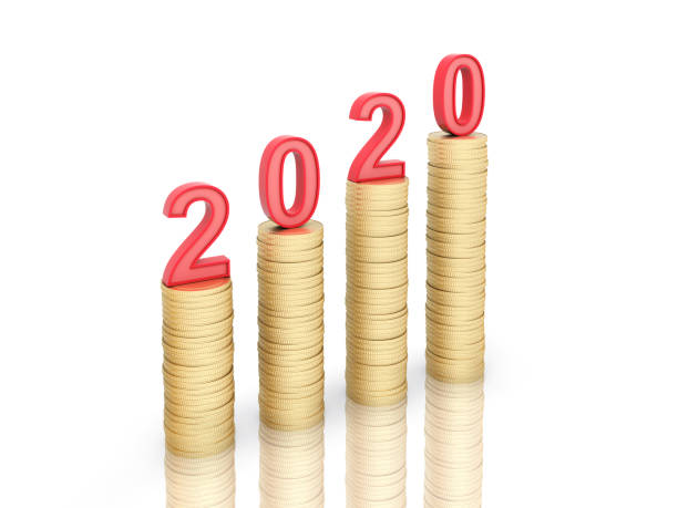 istock New Year 2020 Creative Design Concept with Gold Coins 1176054713