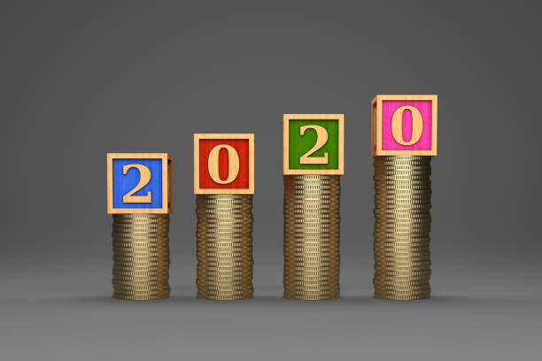 istock New Year 2020 Creative Design Concept with Gold Coins 1176054753