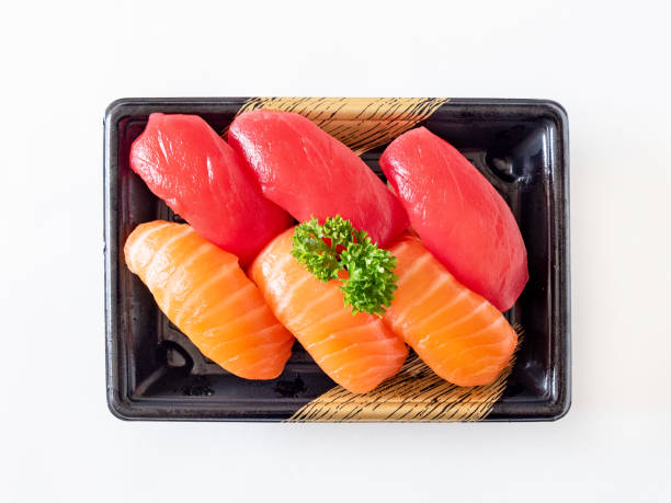 istock Delicious Salmon and Tuna Sushi 1176054776