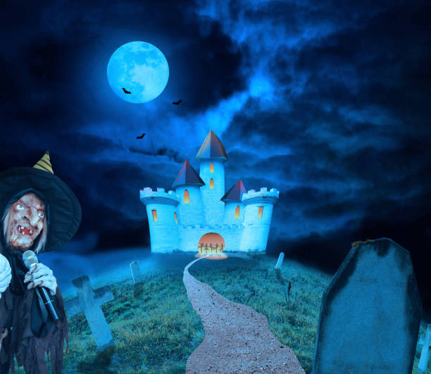 istock Party background. Halloween concept.3d illustration. 1176057934