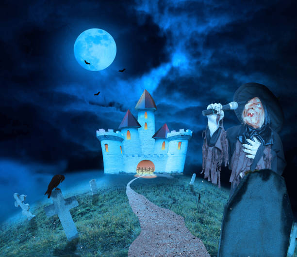 istock Party background. Halloween concept.3d illustration. 1176058013