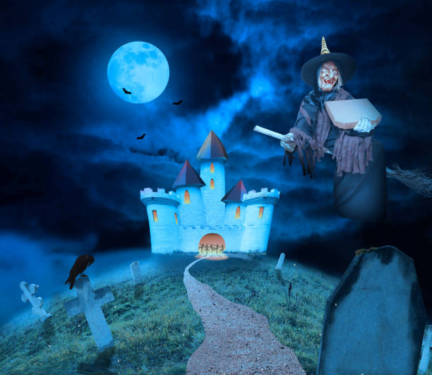 istock Party background. Halloween concept.3d illustration. 1176058842