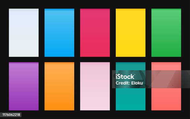 Gradient Backplate Vector Set Of Gradient Backgrounds Material Design Stock Illustration ...