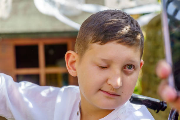 istock Disabled partially blind teenager 1176066924