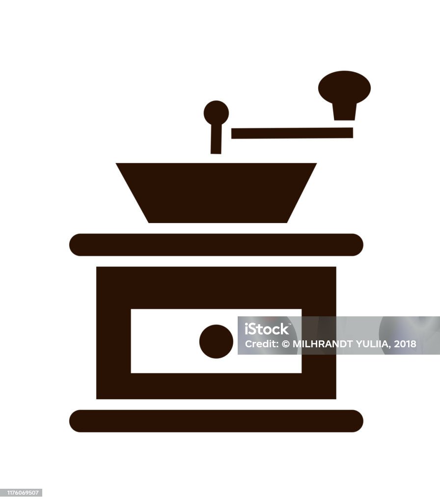Icona Della Mano Del Macinino Da Caffè - Immagini vettoriali stock e altre  immagini di Macina-caffè - Macina-caffè, Agricoltura, Arrosto - Cibo cotto  - iStock